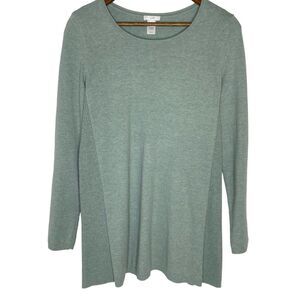 J Jill Green Round Neck Long Sleeve Pull Over Sweater Size XS Women's